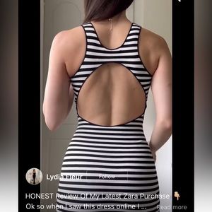 (SOLD!) Zara cut out stretch knit dress